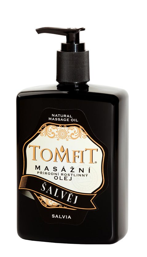 TOMFIT přírodní masážní olej - ŠALVĚJ 500 ml SAELA s.r.o.